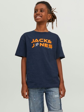 Tricou de la Jack & Jones Junior pe albastru: față