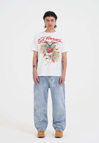 Ed Hardy T-Shirt in Weiß