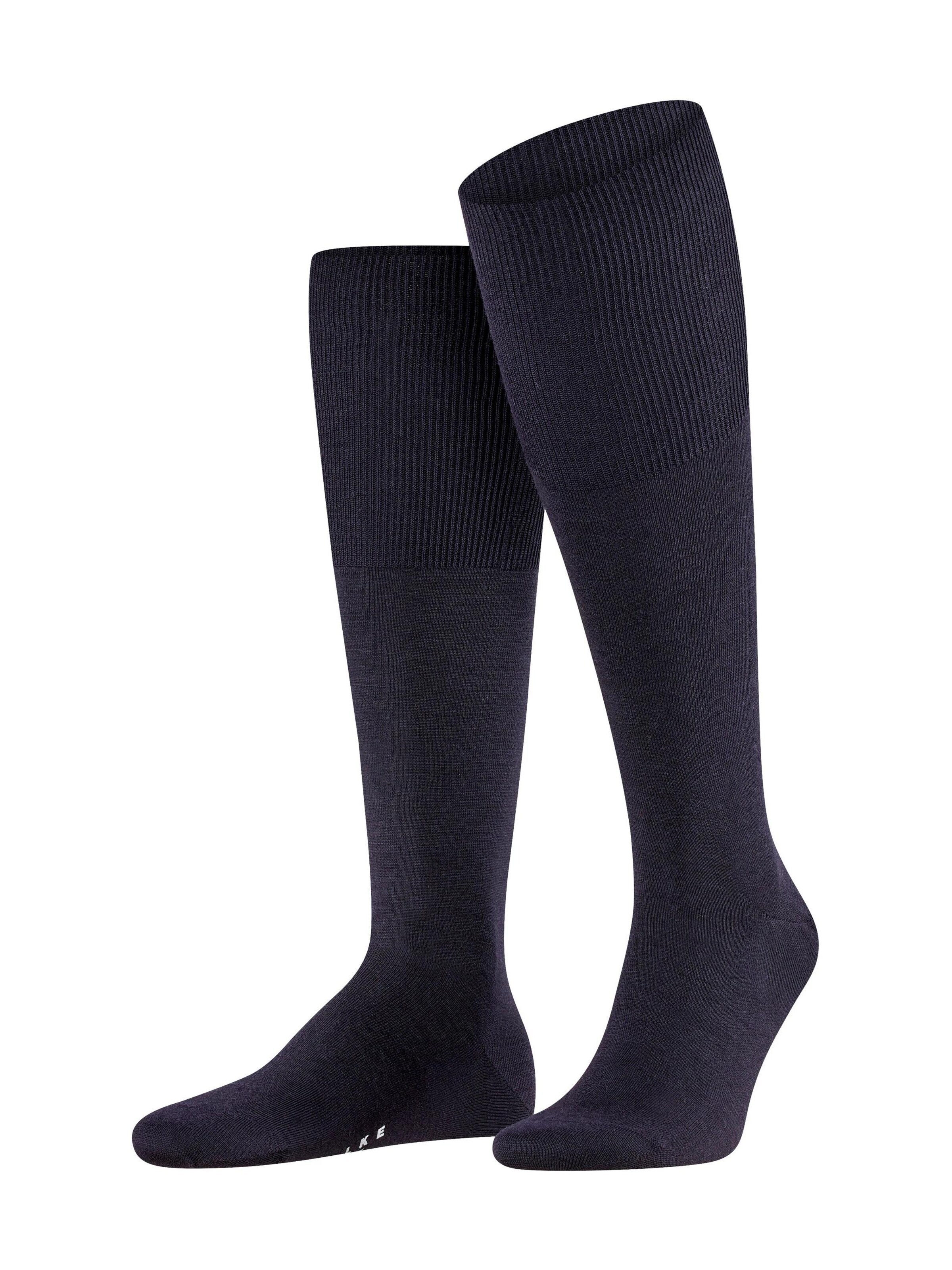 FALKE Knee High Socks 'Airport' in Blue: front