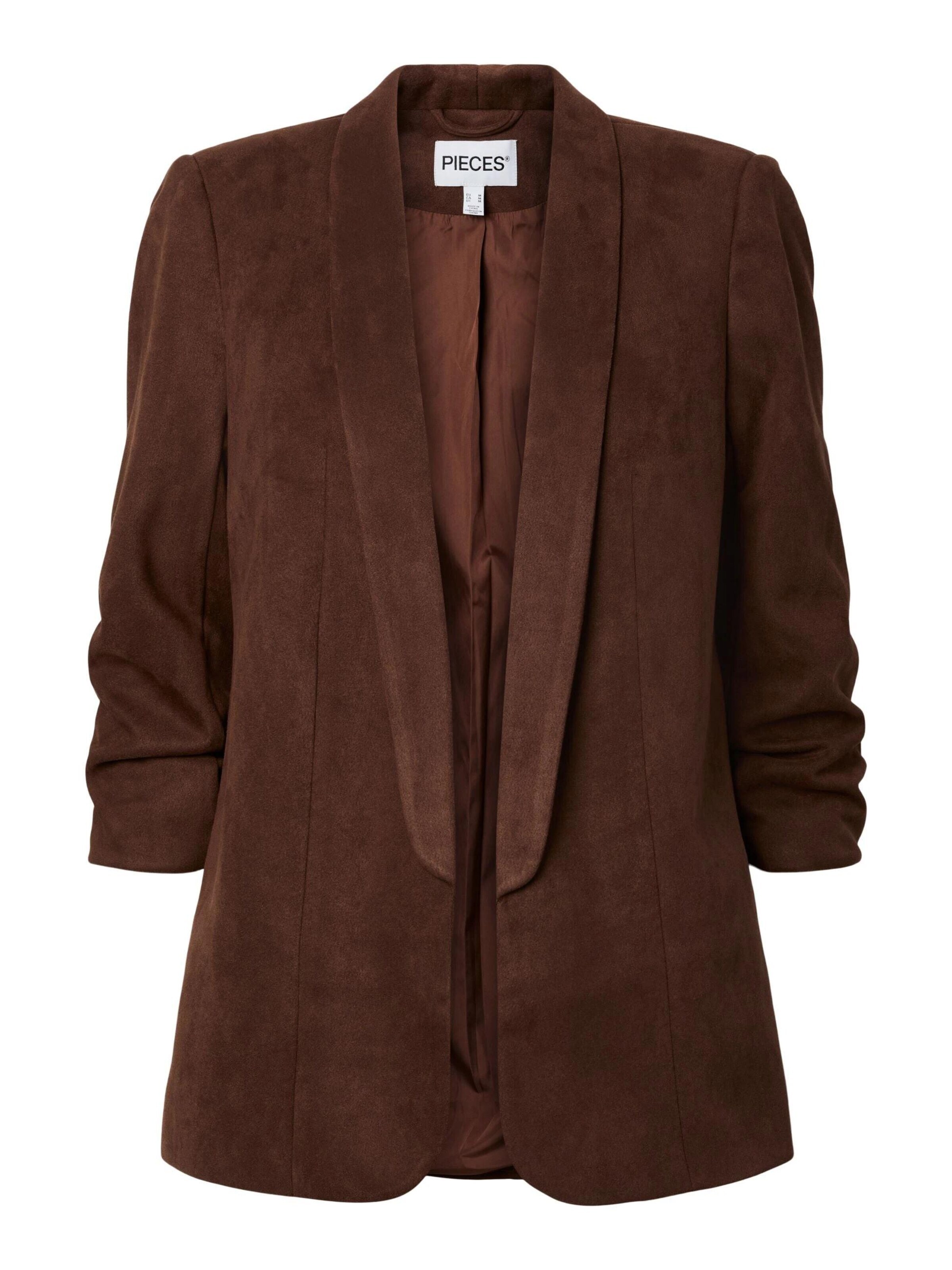 PIECES Blazer '17165217' in 42 in Chocolate, Item view