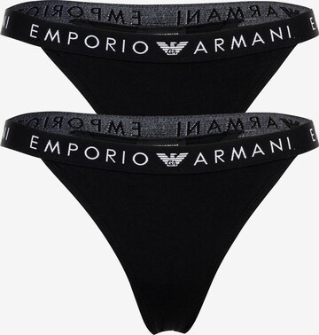 Emporio Armani String in Zwart: voorkant