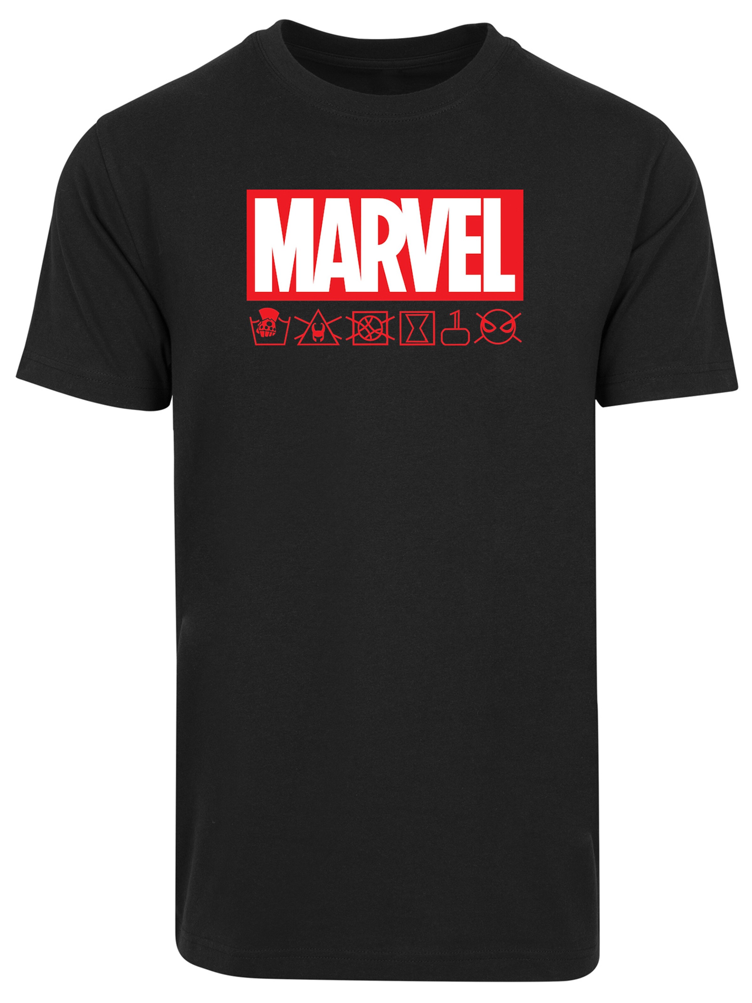 T-Shirt 'Marvel' F4NT4STIC en noir : devant