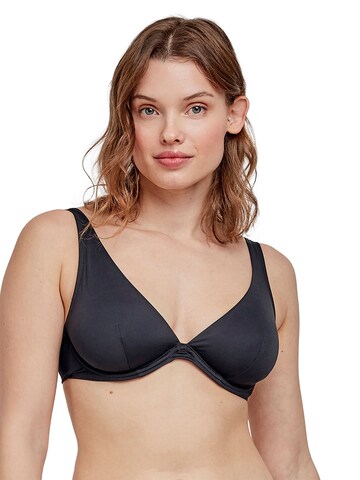 Triangolo Top per bikini di Gisela in nero: frontale