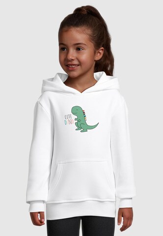 Merchcode Sweatshirt 'Cute Dino' in Wit: voorkant