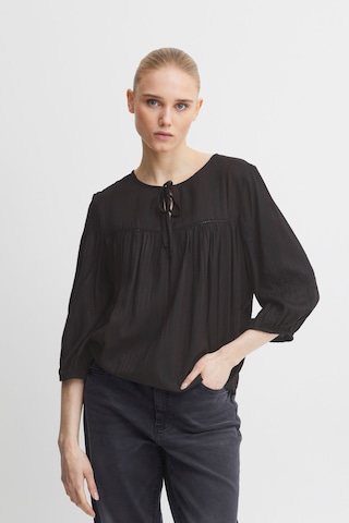 ICHI Blouse 'Selis' in Zwart: voorkant