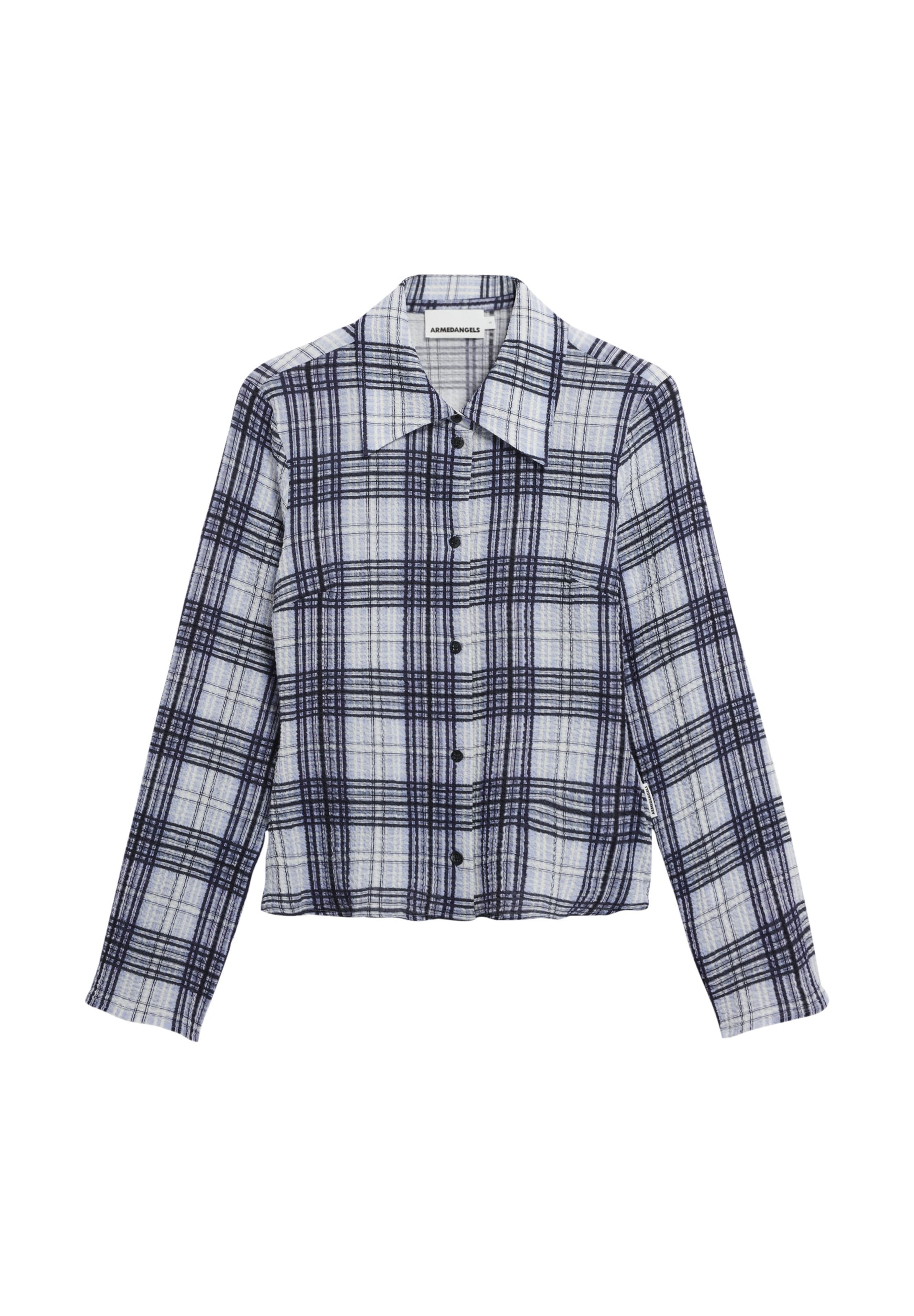 ARMEDANGELS Bluse ' FJAANIA CHECK ' in Blau: Vorderseite