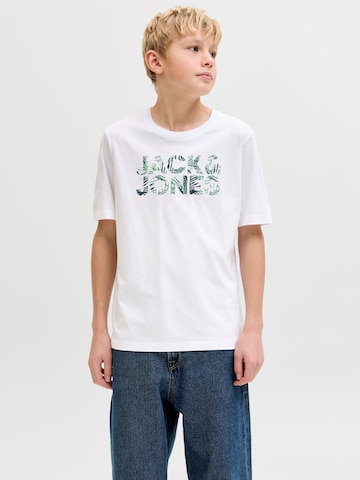 Jack & Jones Junior Koszulka 'JJEJEFF' w kolorze biały: przód