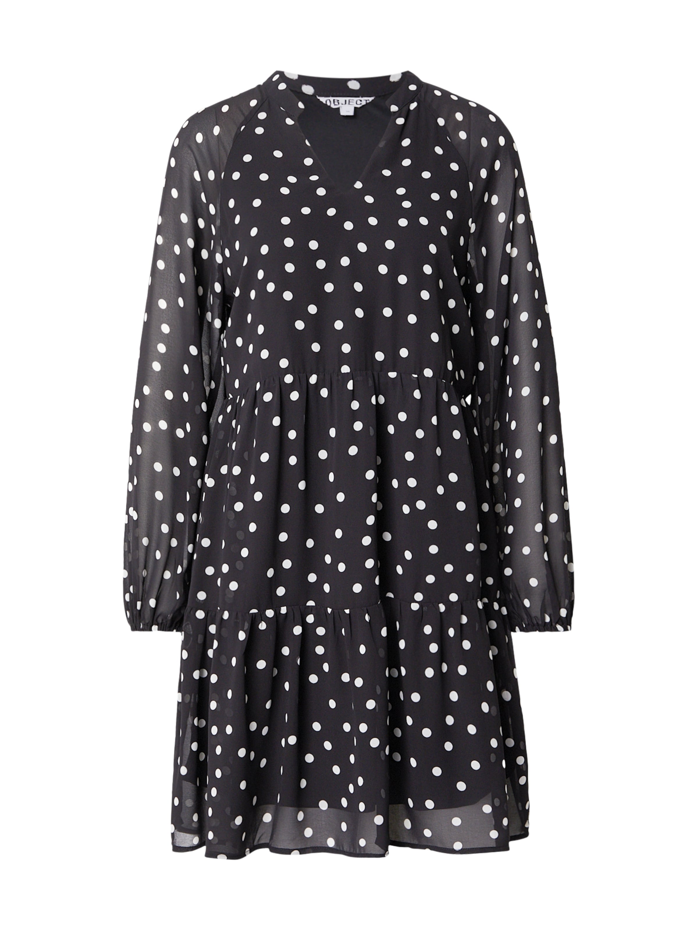 OBJECT Jurk 'OBJGINA MILA' in de kleur Zwart / Wit, Productweergave