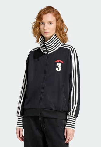 ADIDAS ORIGINALS - Sudadera con cremallera en negro: frente
