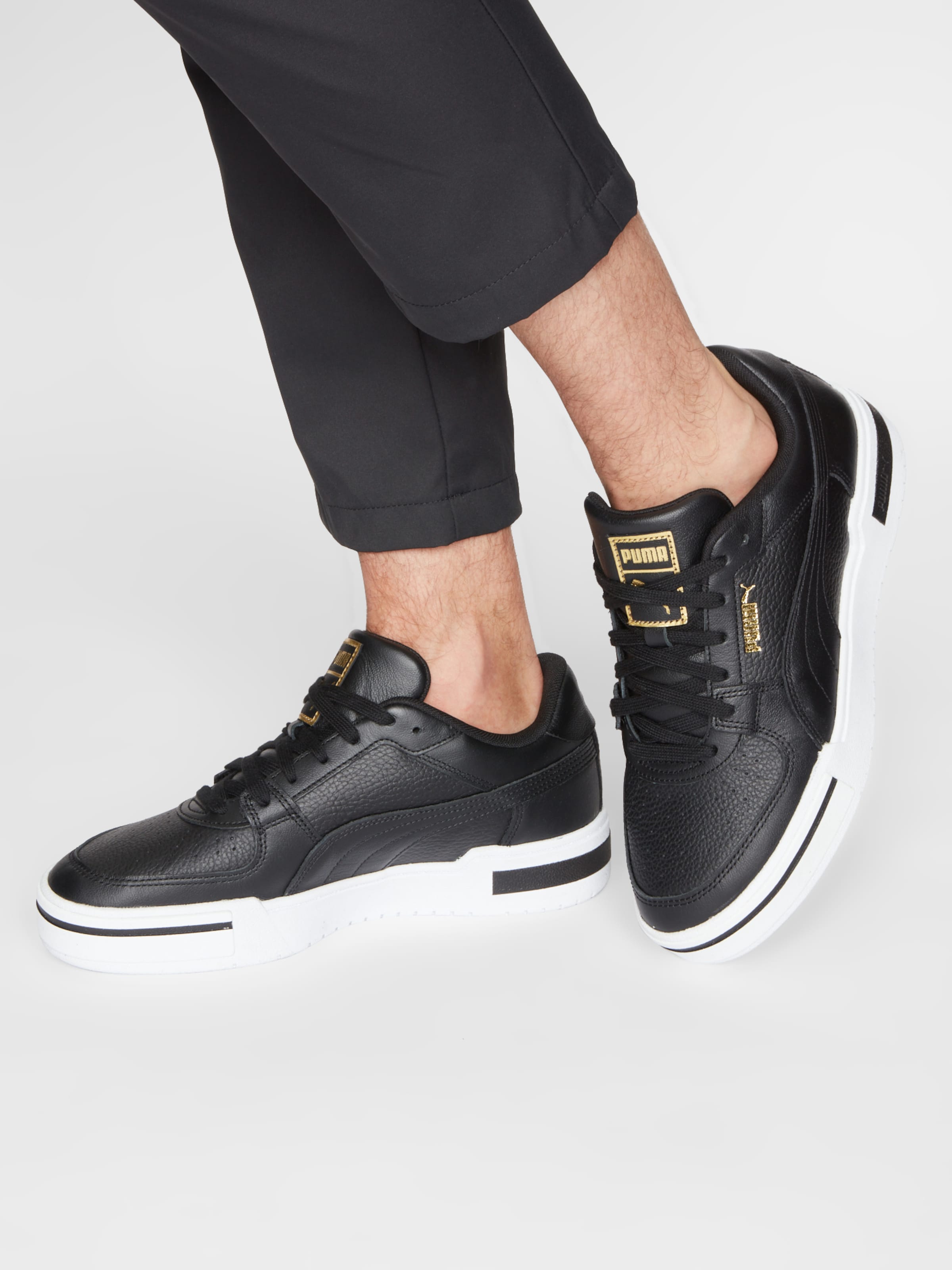 Black puma platform discount trainers