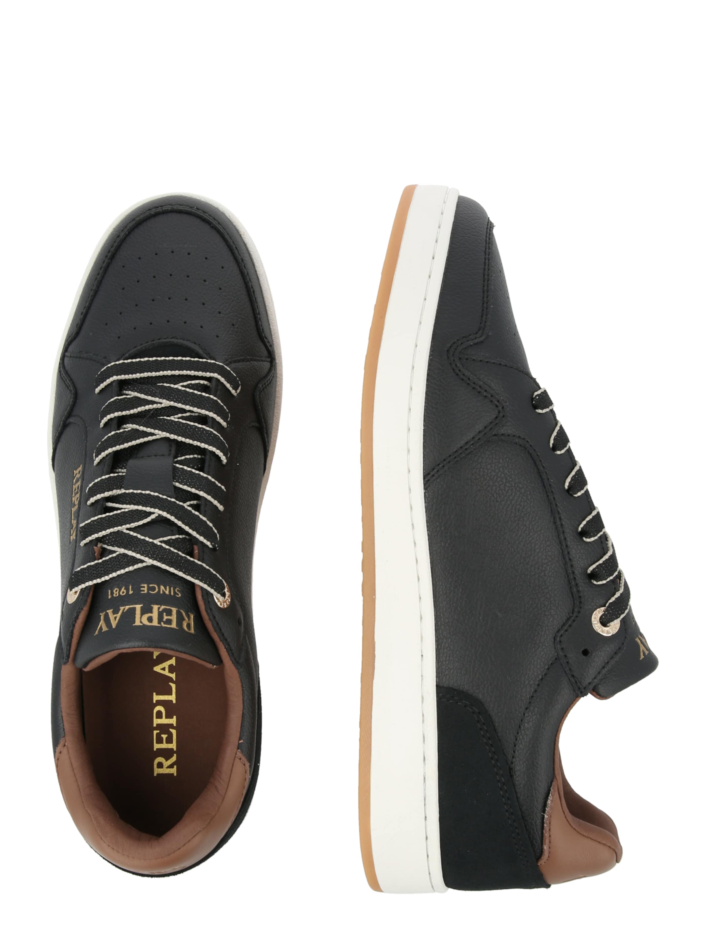 REPLAY - Sapatilhas baixas 'SMASH SMART' em preto
