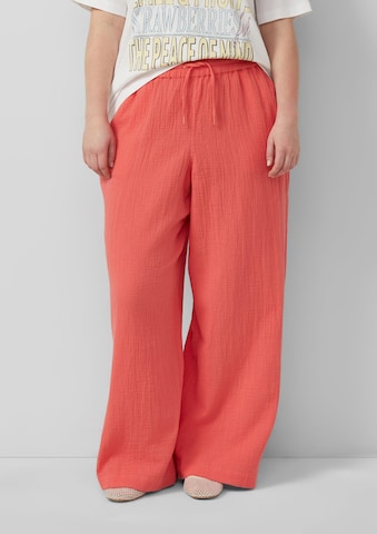 QS Wide leg Broek in Rood