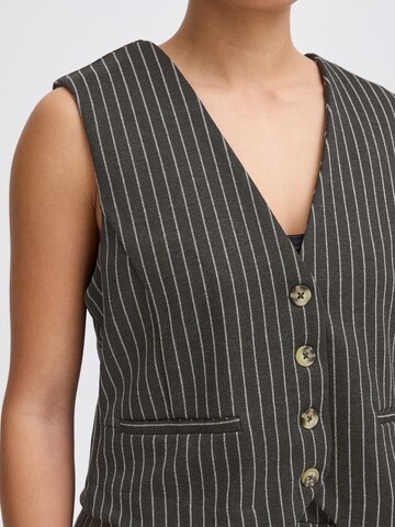 ICHI Suit vest ' IXKATE PINSTRIPED WA ' in Grey