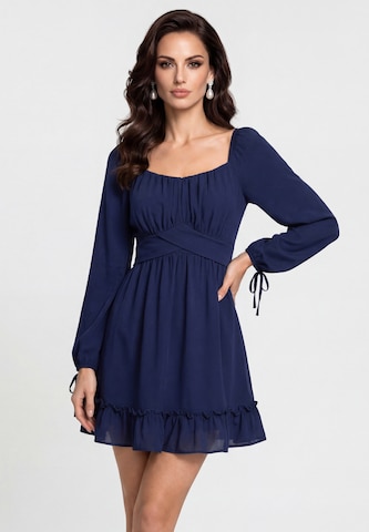 faina Jurk in Blauw: voorkant