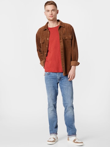 Nudie Jeans Co Shirt 'Roger Slub' in Rood