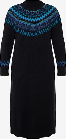 Ulla Popken Knitted dress in Blue: front