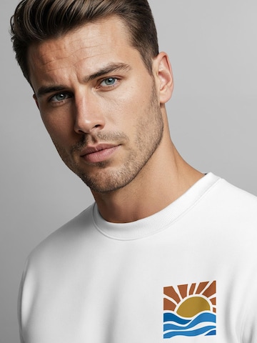 Neverless Sweatshirt 'Sun Wave Batch' in White