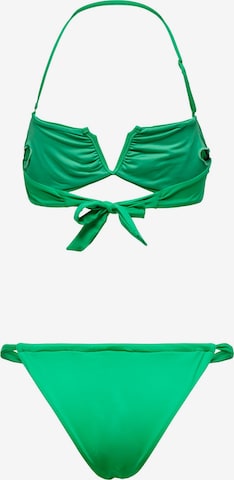 ONLY Bandeau Bikini in Green