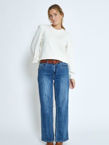 Sweat-shirt 'Gloria' Peppercorn en blanc