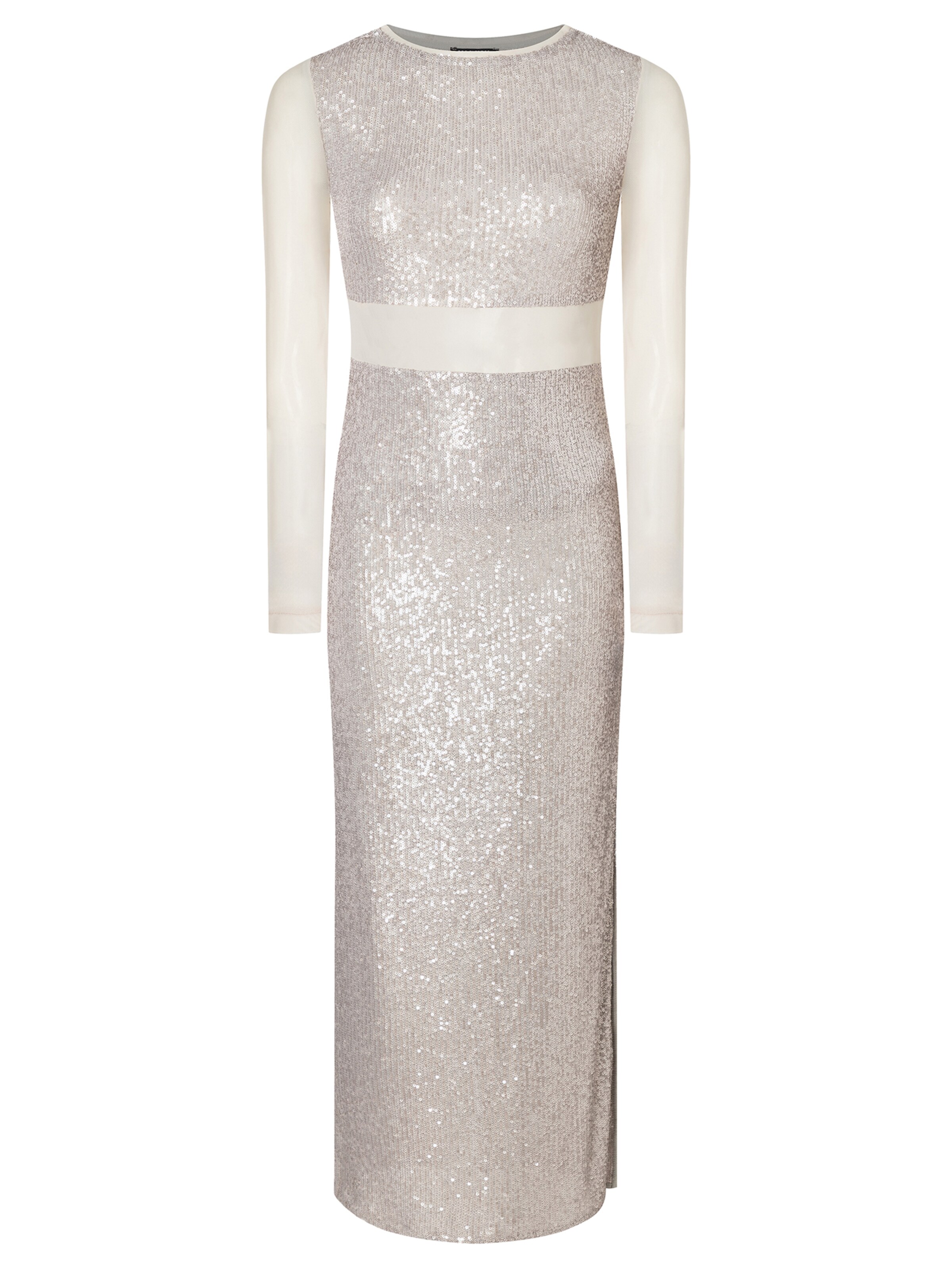 Ana Alcazar Evening dress ' Tafia ' in Silver: front