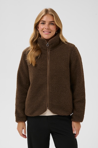 Love Copenhagen Fleece jas 'Vigga ' in Bruin: voorkant