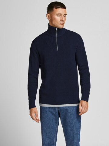 JACK & JONES Sweater 'Blaperfect' in Blue: front