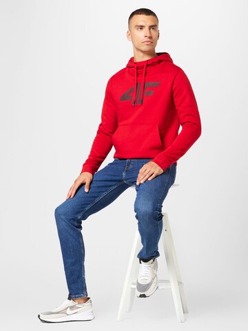 4F - Sweatshirt de desporto em vermelho