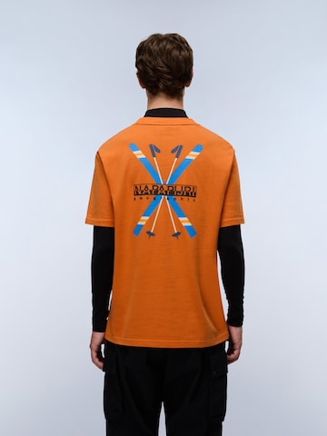 NAPAPIJRI Μπλουζάκι 'S-Fiemme' σε πορτοκαλί: μπροστά