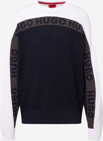 HUGO Sweter w kolorze niebieski: przód