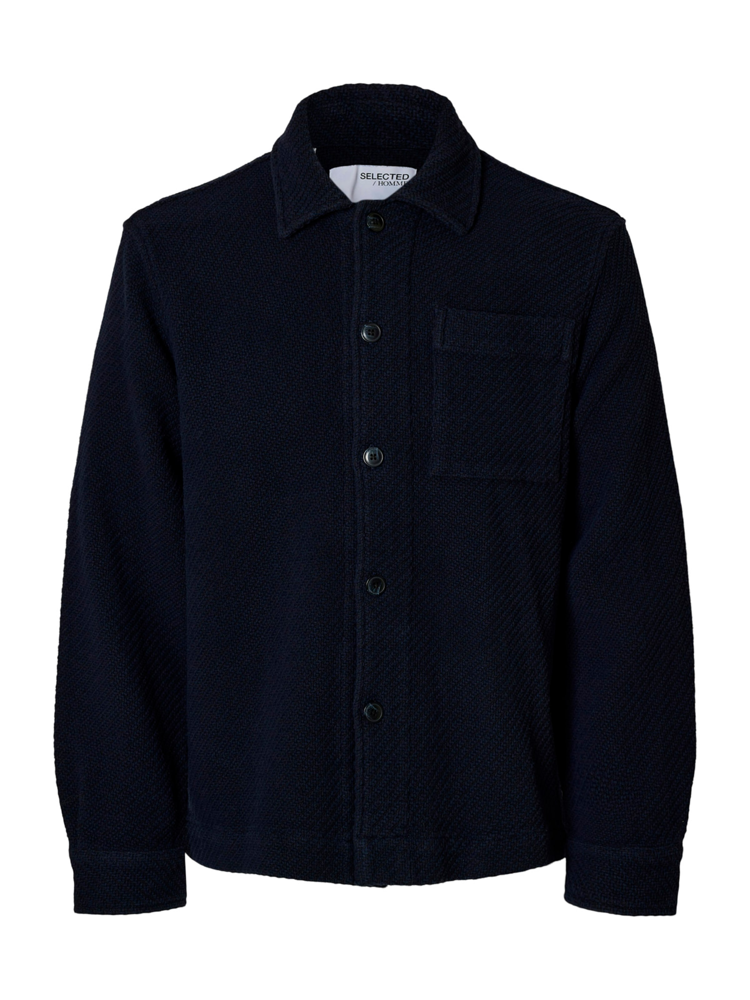 SELECTED Comfort fit Button Up Shirt 'SLHRegfred' in Blue: front