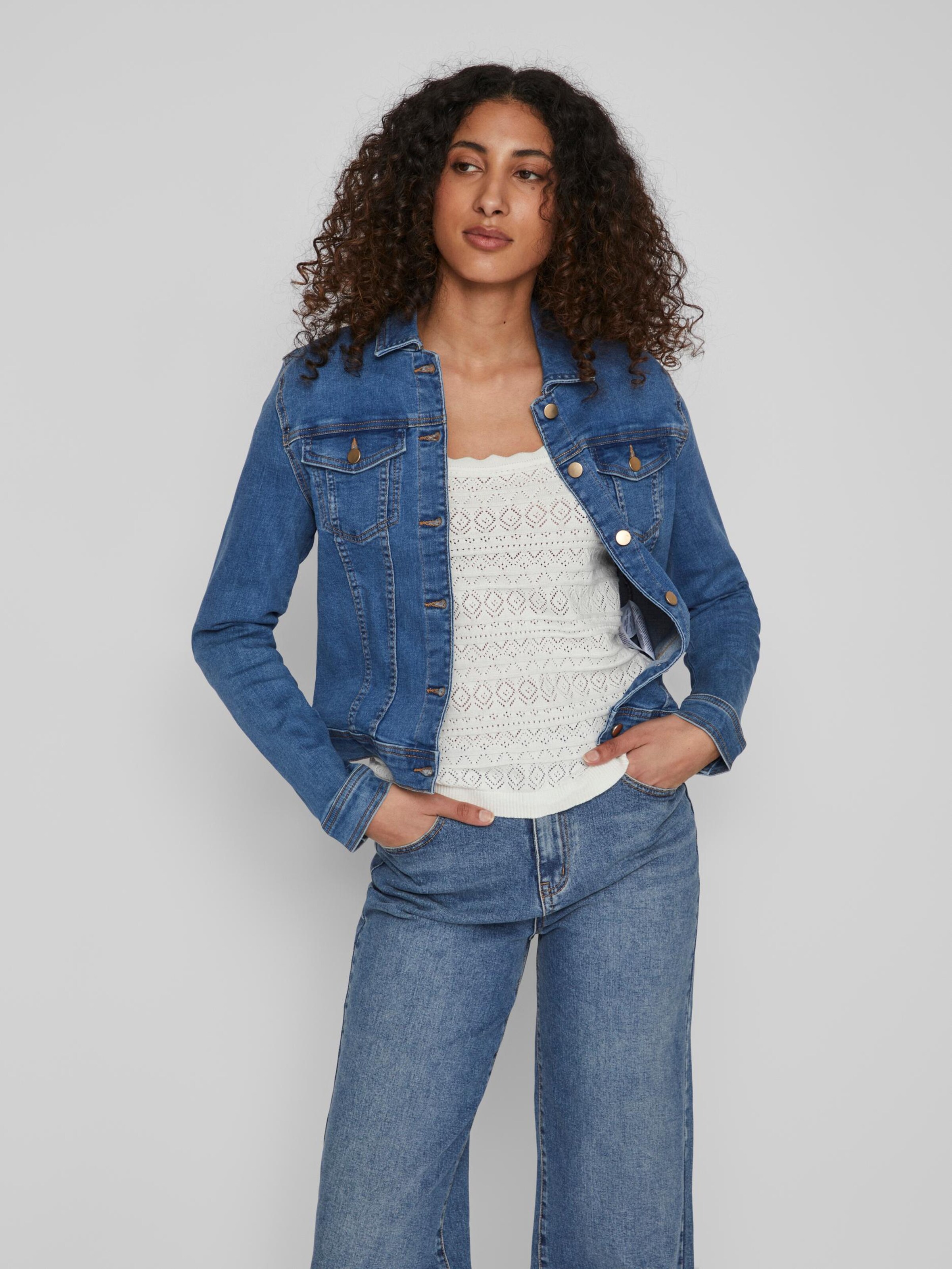 Veste mi saison Lia VILA en Bleu Denim ABOUT YOU