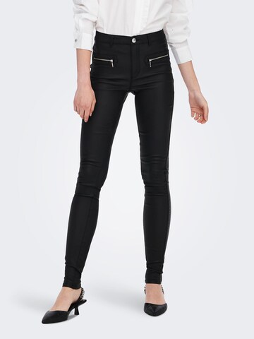 Skinny Pantalon 'Royal' ONLY en noir : devant