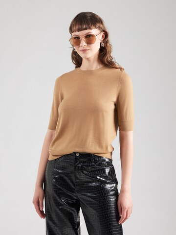 BOSS Sweater 'Farbella' in Beige: front
