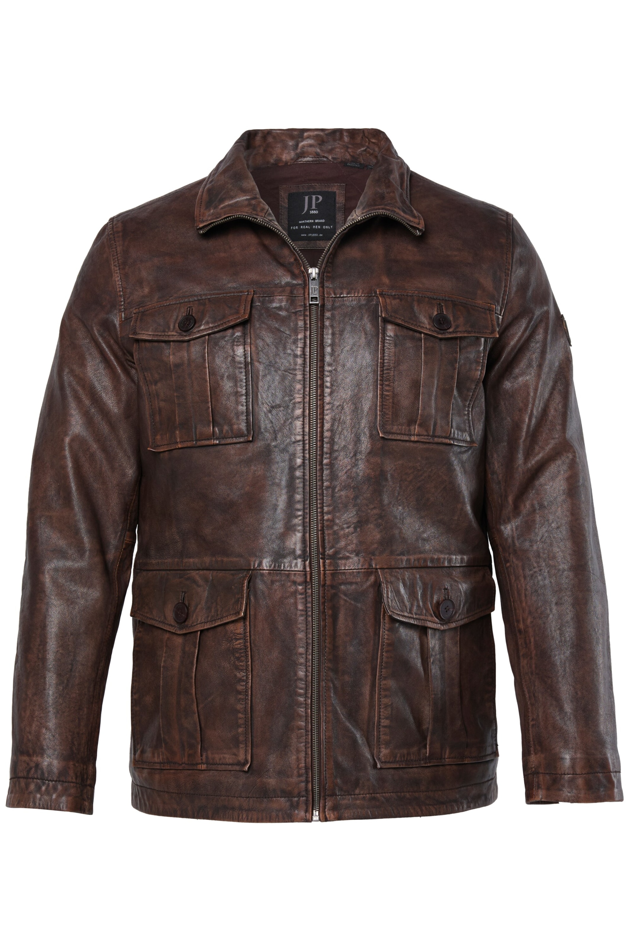 JP1880 Between-season jacket in Brown: front