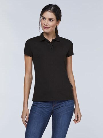 Expand Poloshirt in Schwarz: Vorderseite