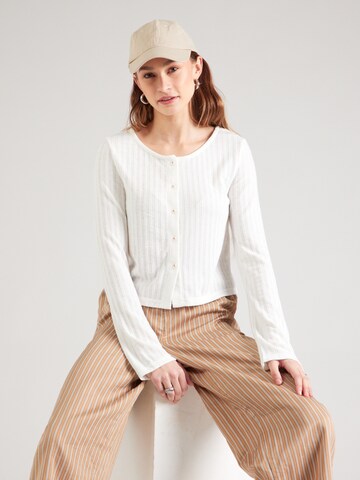 PIECES Knit cardigan 'PCSOURTNEY' in White: front