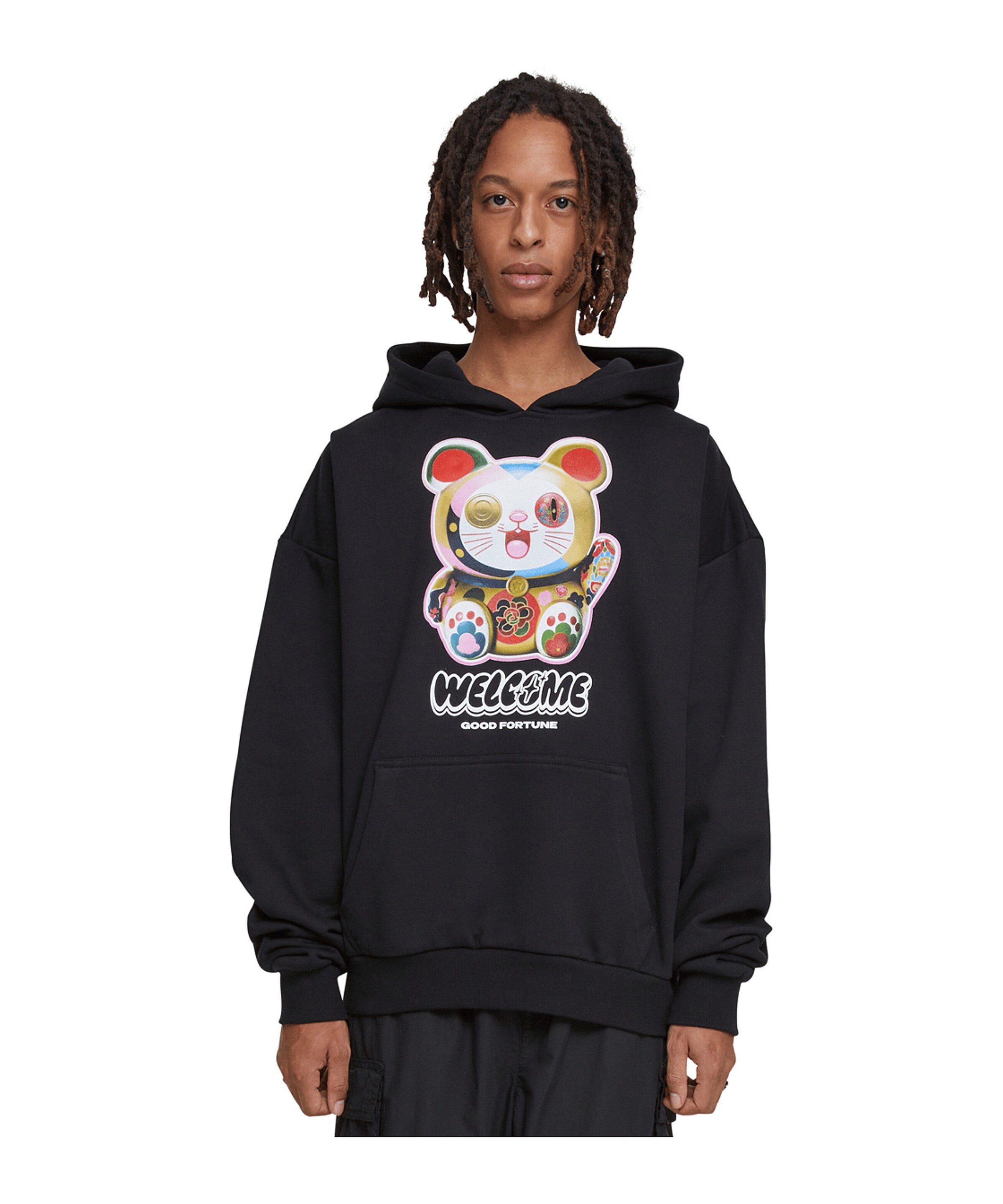 Mister TeeSportska sweater majica - crna boja: prednji dio