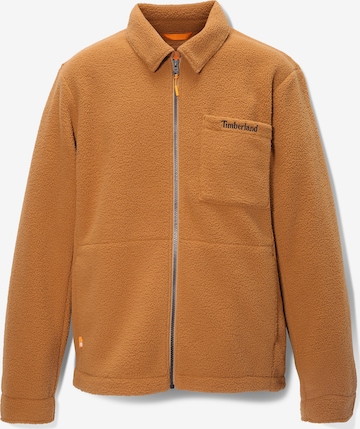 TIMBERLAND Fleece jas in Bruin: voorkant