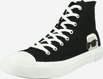 Karl Lagerfeld - Zapatillas deportivas altas 'KAMPUS III' en negro: frente