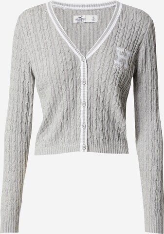 HOLLISTER Knit Cardigan in Grey: front