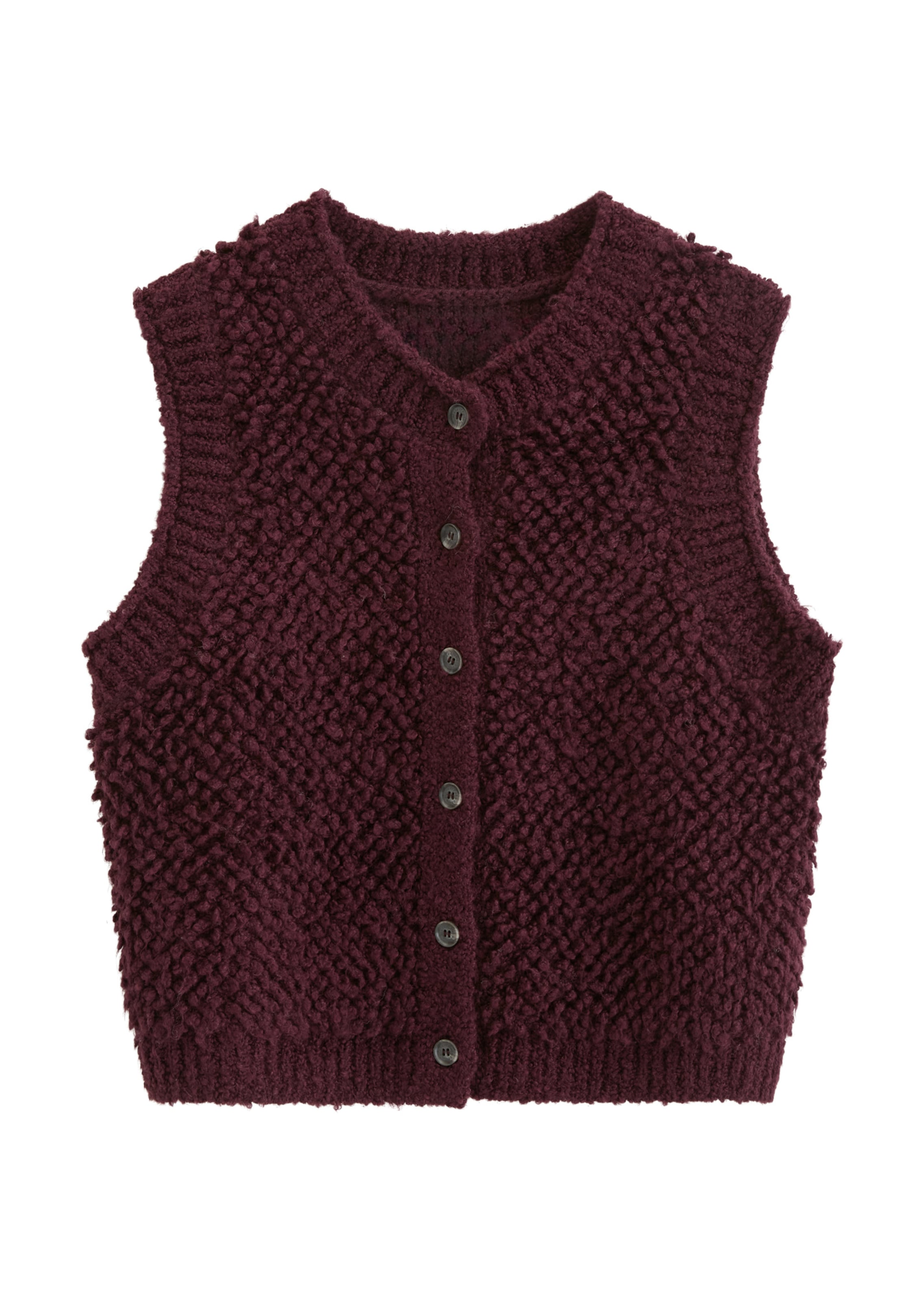 Marc O'Polo DENIM Gebreide bodywarmer in Rood: voorkant