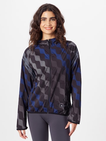 ADIDAS SPORTSWEAR Training Jacket 'Marimekko Run Icons 3-Stripes ' in Black: front