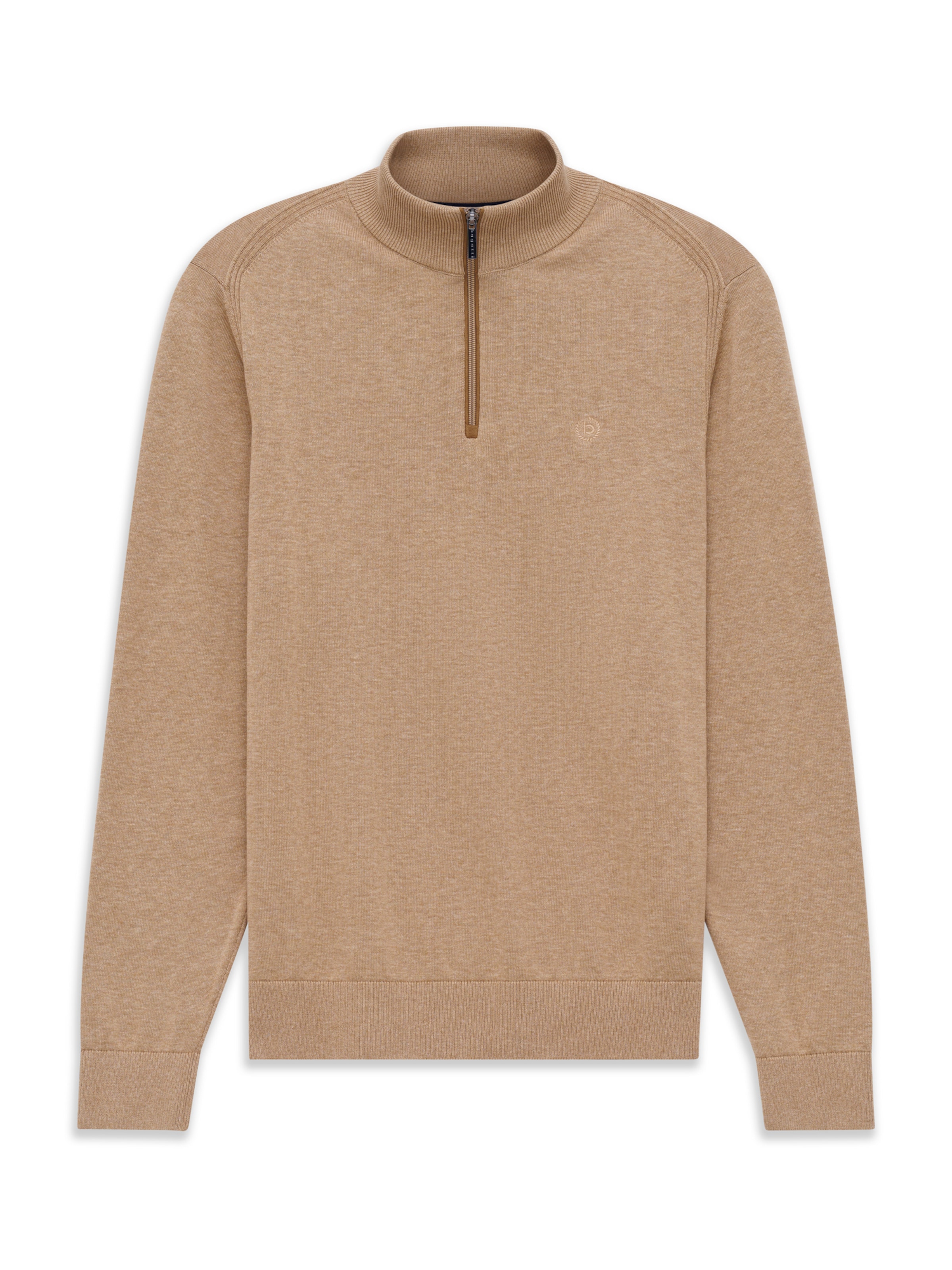 Pulover de la bugatti pe bej: față