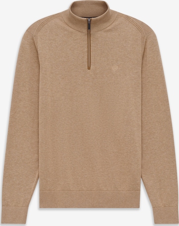 Pulover de la bugatti pe bej: față