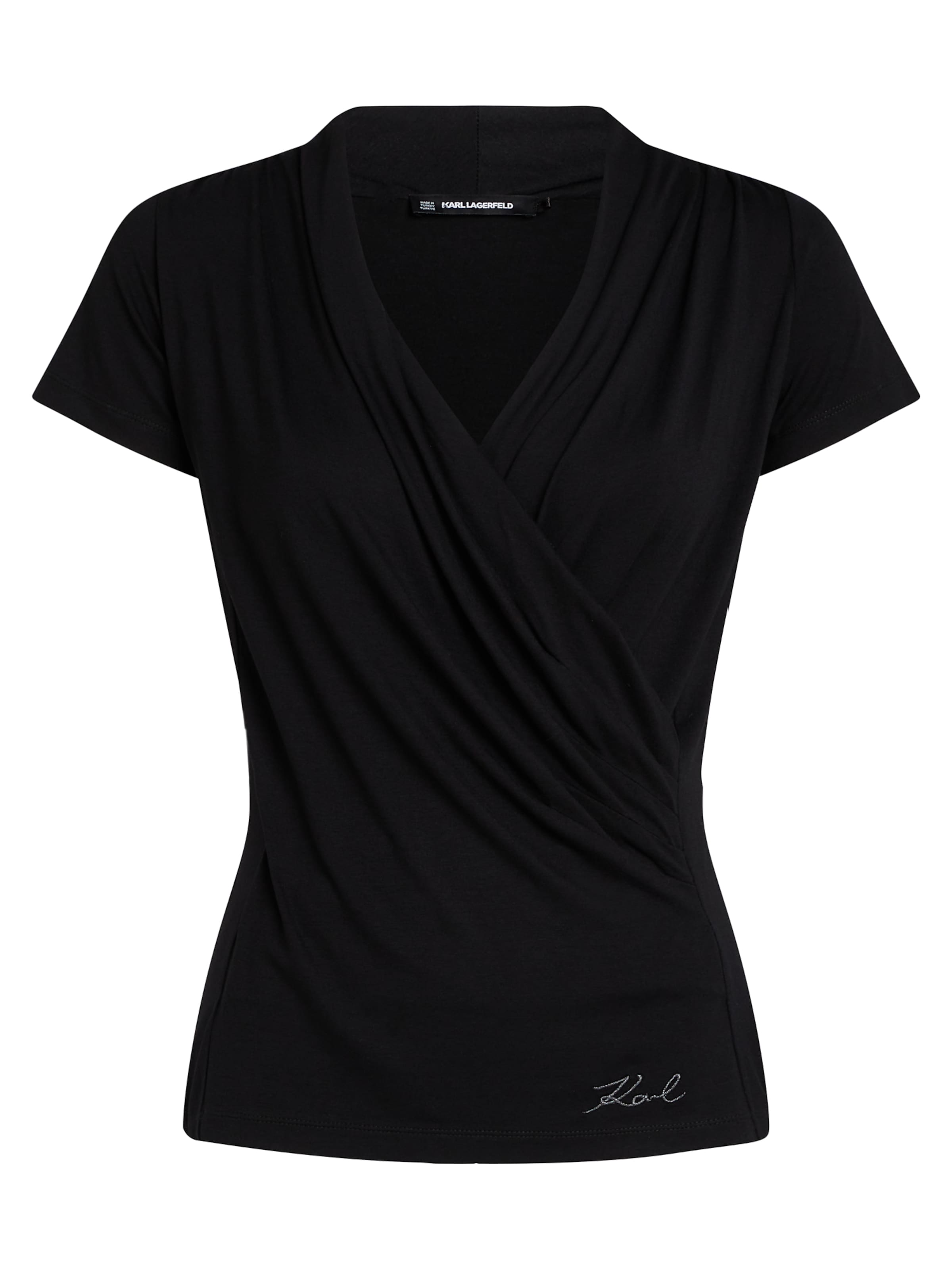 Karl Lagerfeld Тениска в черно: отпред
