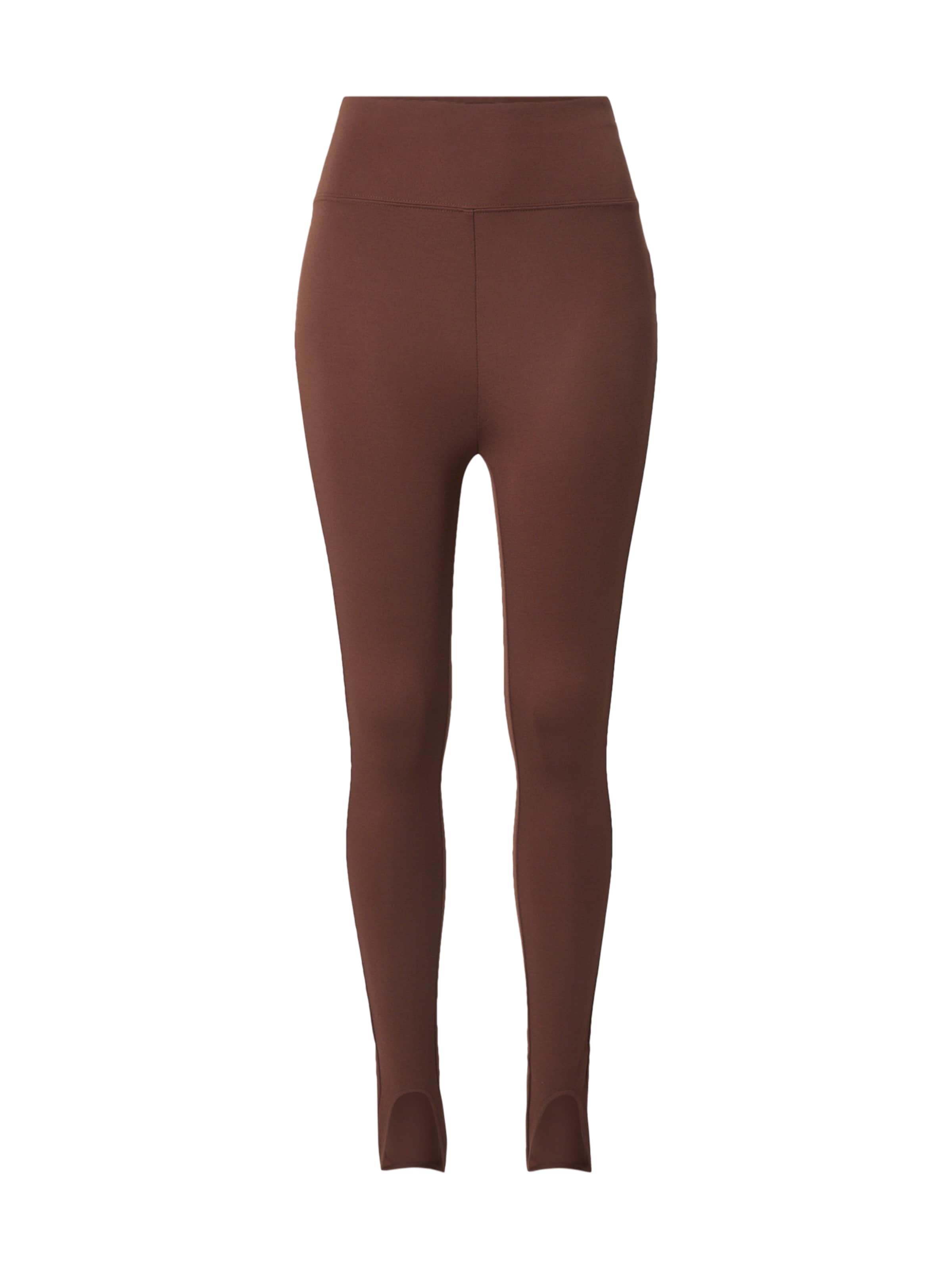Tatiana Zidekova Skinny Trousers in Brown: front