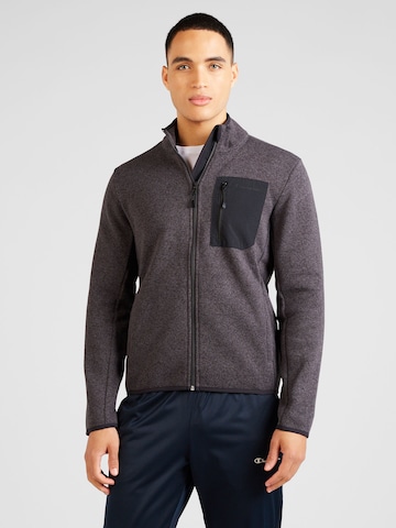 Champion Authentic Athletic Apparel Knit cardigan in Black: front