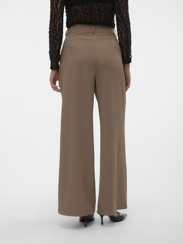 VERO MODA Wide Leg Hose 'Pixi' in Braun