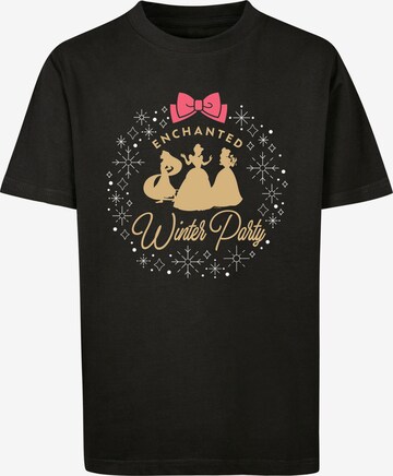 F4NT4STIC T-Shirt 'Disney Prinzessin Enchanted Winter Party' in Schwarz: predná strana