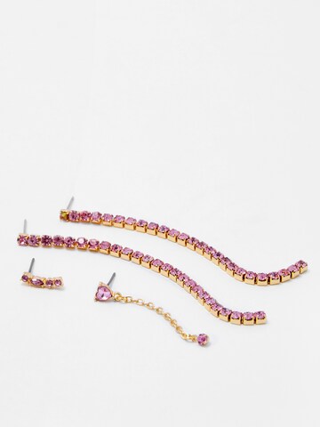 Boucles d'oreilles Pull&Bear en rose